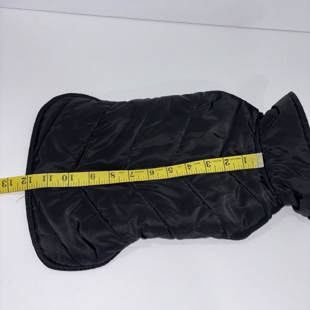 Winter Dog Coat Size Medium Black Dog Jacket Hook And Loop Closure - Picture 4 of 4
